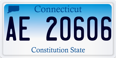 CT license plate AE20606