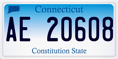 CT license plate AE20608