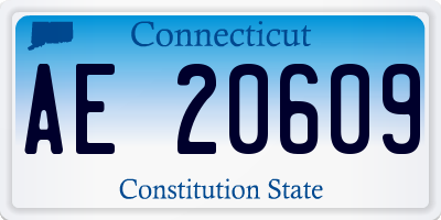 CT license plate AE20609