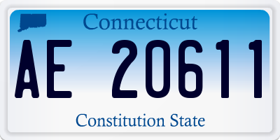 CT license plate AE20611