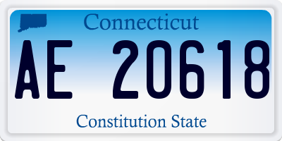 CT license plate AE20618