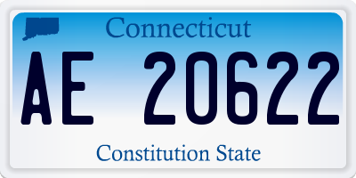 CT license plate AE20622
