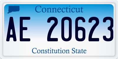 CT license plate AE20623