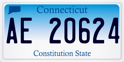 CT license plate AE20624