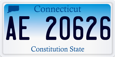 CT license plate AE20626