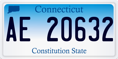 CT license plate AE20632