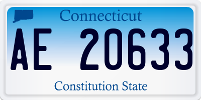 CT license plate AE20633