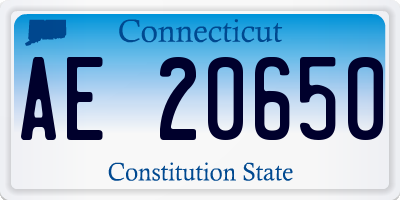 CT license plate AE20650