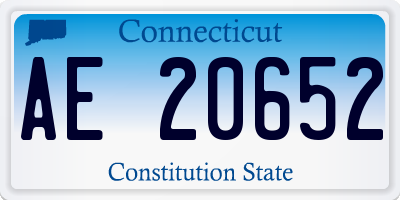 CT license plate AE20652
