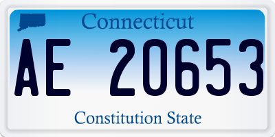 CT license plate AE20653