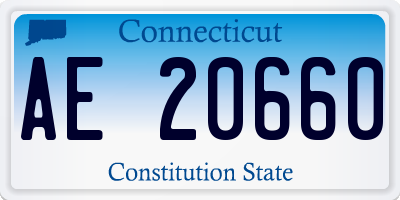 CT license plate AE20660