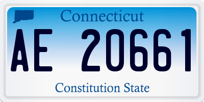 CT license plate AE20661