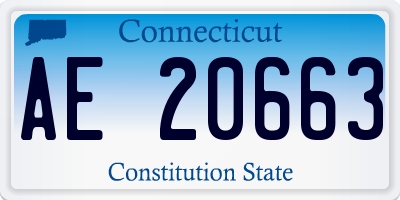 CT license plate AE20663