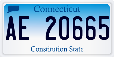 CT license plate AE20665