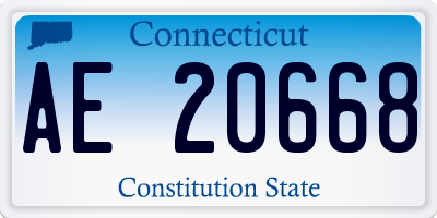 CT license plate AE20668