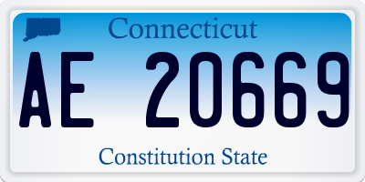 CT license plate AE20669