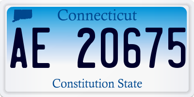 CT license plate AE20675