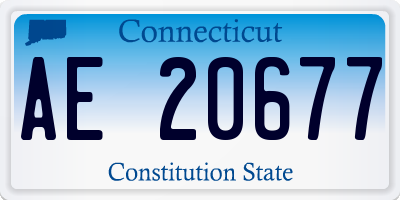 CT license plate AE20677