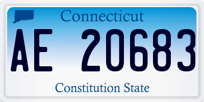 CT license plate AE20683