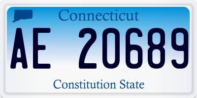 CT license plate AE20689