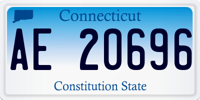 CT license plate AE20696