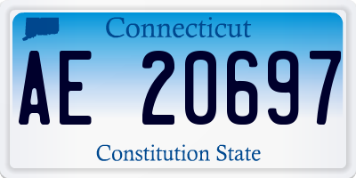CT license plate AE20697