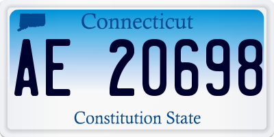 CT license plate AE20698
