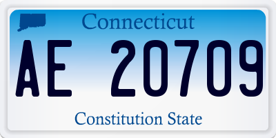 CT license plate AE20709