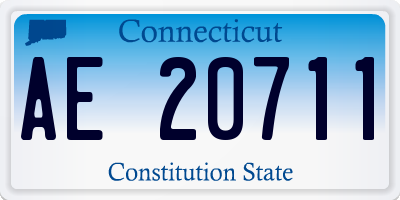 CT license plate AE20711