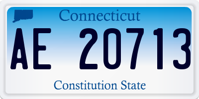 CT license plate AE20713