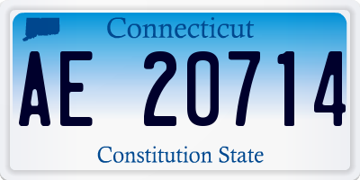 CT license plate AE20714