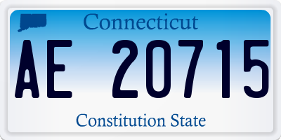 CT license plate AE20715