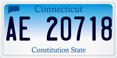CT license plate AE20718