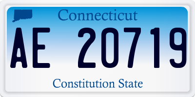 CT license plate AE20719