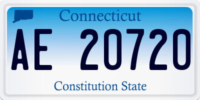 CT license plate AE20720