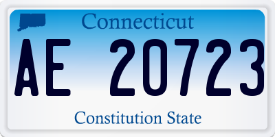 CT license plate AE20723