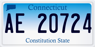 CT license plate AE20724