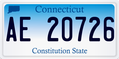 CT license plate AE20726