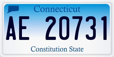 CT license plate AE20731