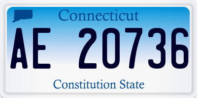 CT license plate AE20736