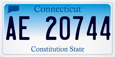 CT license plate AE20744