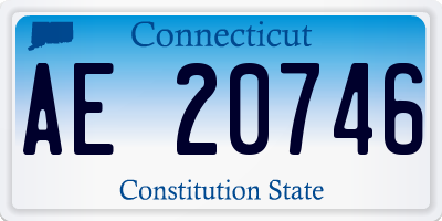 CT license plate AE20746