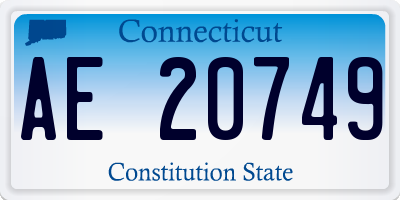 CT license plate AE20749