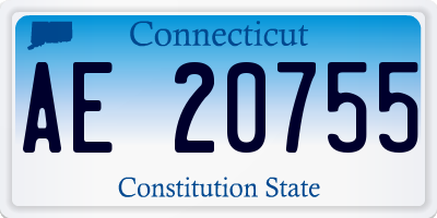 CT license plate AE20755
