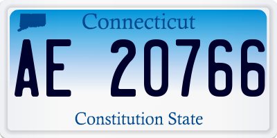 CT license plate AE20766