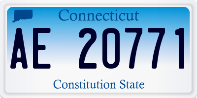 CT license plate AE20771