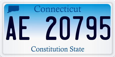 CT license plate AE20795