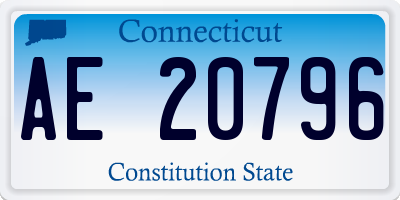 CT license plate AE20796