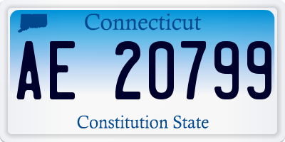 CT license plate AE20799