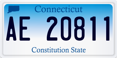 CT license plate AE20811